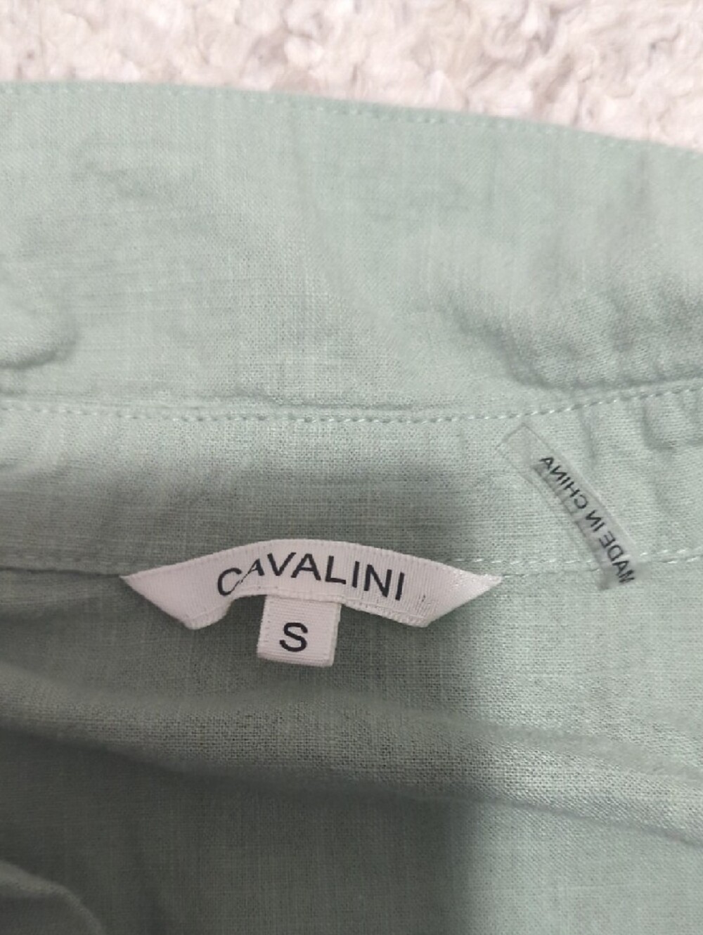 Cavalini Sage Green Button-Down Shirt - Picture 3 of 4